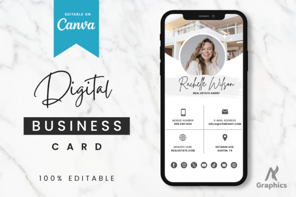 Download Real Estate Digital Business Card Temp - Business Collection