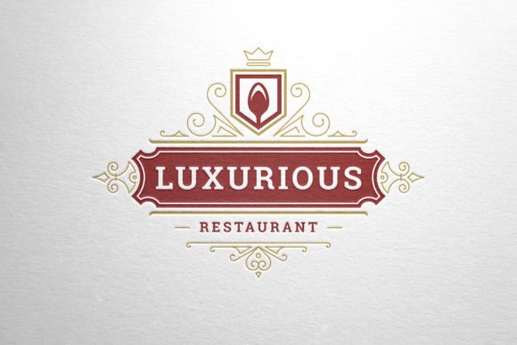 Download Vintage Ornament Restaurant Logo - Restaurant Collection