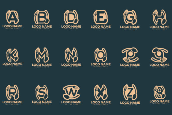 Download Restaurant with Letter Mark Logo Set - Restaurant Collection
