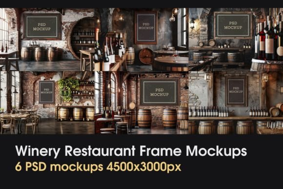 Download Wine Restaurant Interior Frame Mockups - Restaurant Collection